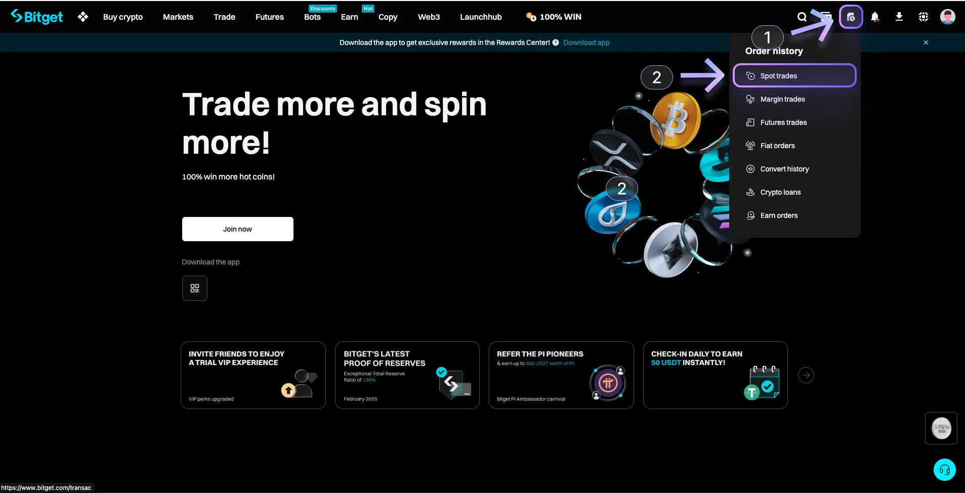 Jak pobrać CSV z Bitget?