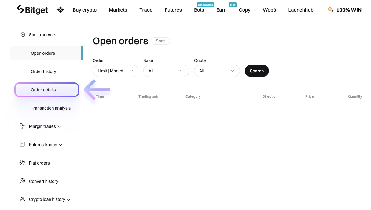 Jak pobrać CSV z Bitget?