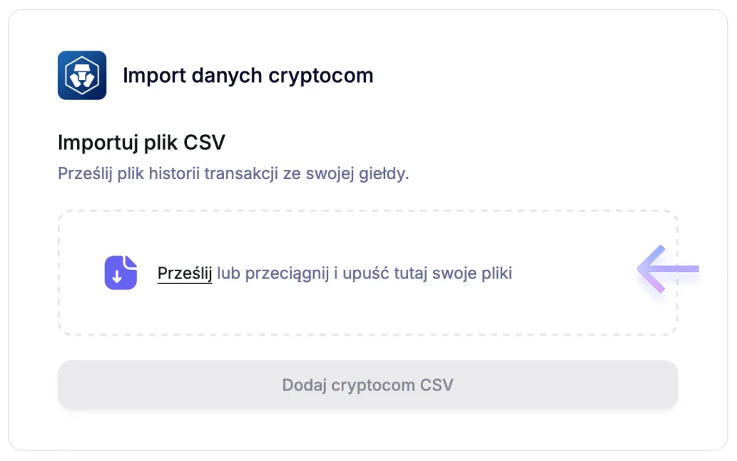 Instrukcja pobrania pliku CSV z Crypto.com