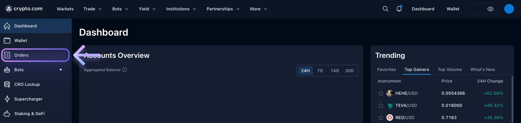 Instrukcja pobrania pliku CSV z Crypto.com