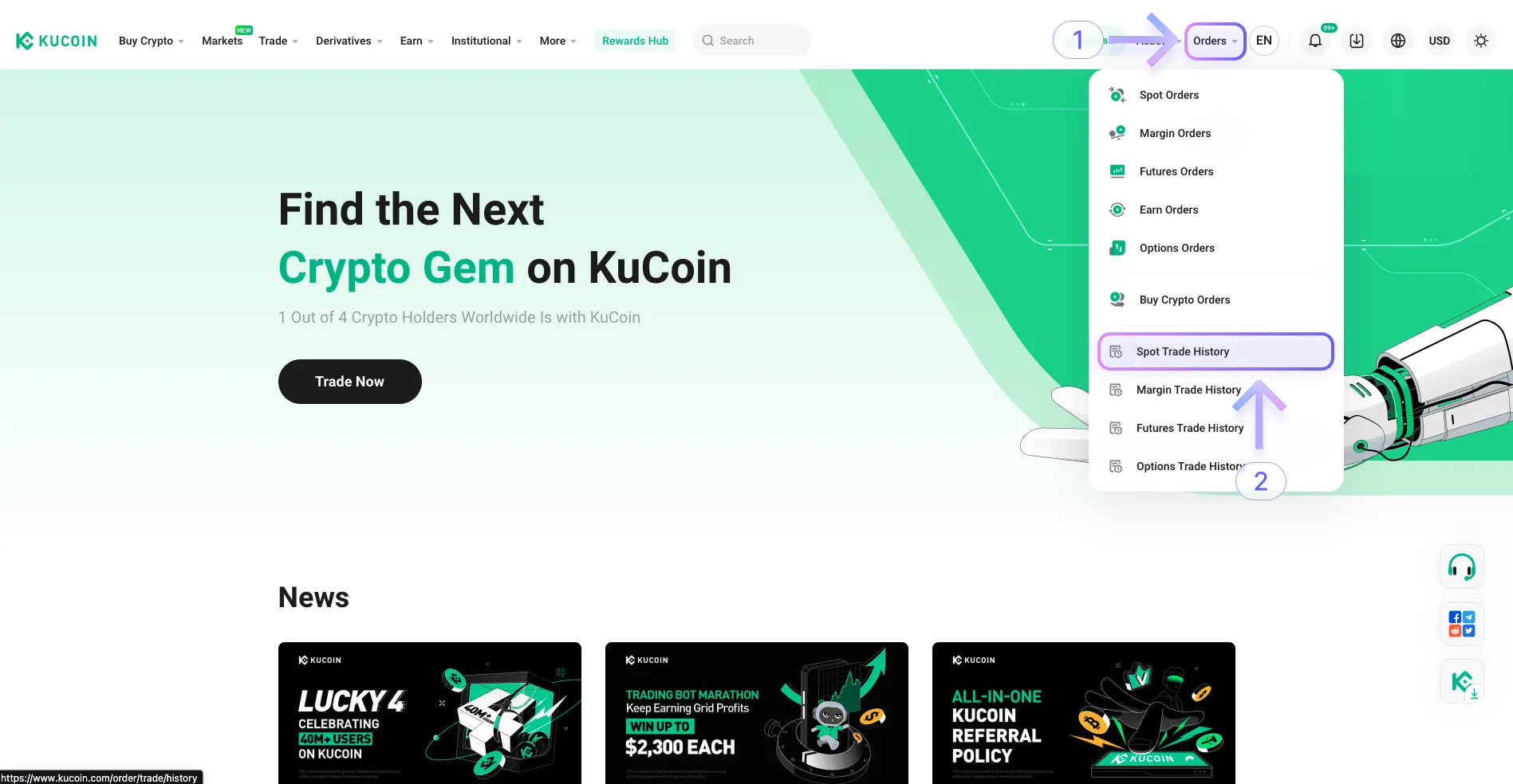 Instrukcja pobrania pliku CSV z Kucoin