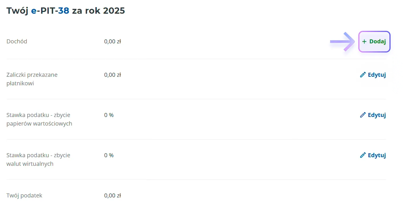 Jak rozliczyć kryptowaluty na PIT-38 za 2025 rok w e-Urząd Skarbowy / e-PIT