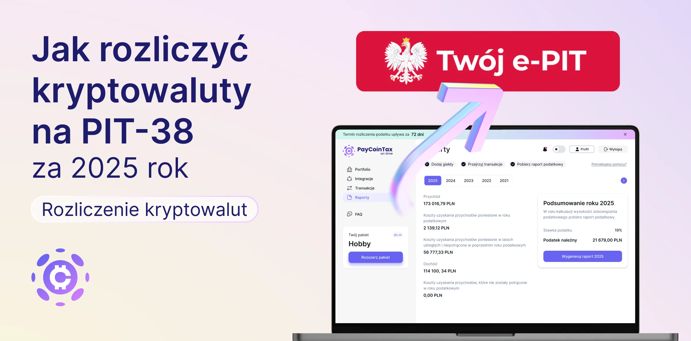 Jak rozliczyć kryptowaluty na PIT-38 za 2025 rok w e-Urząd Skarbowy / e-PIT